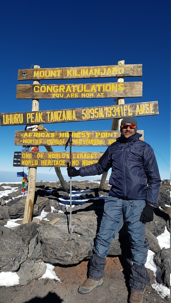 At the top of Kilimanjaro